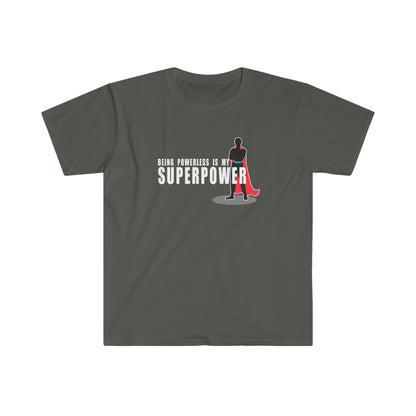 Sobriety t-shirt: Superpower Unisex Softstyle T-Shirt for sober people in recovery