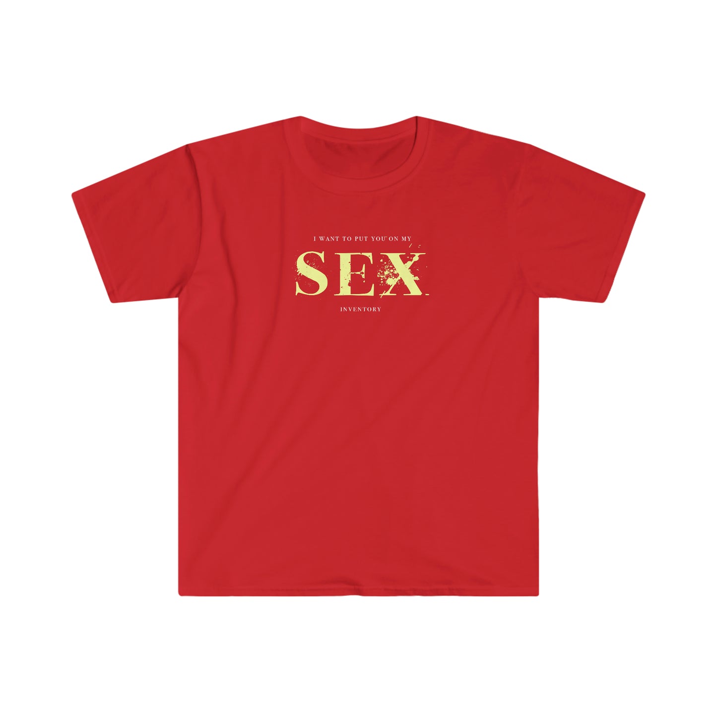 Sex Inventory Unisex Softstyle T-Shirt for sober people in recovery