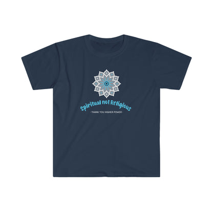 Spiritual Not Religious Unisex Softstyle T-Shirt for sober people in recovery