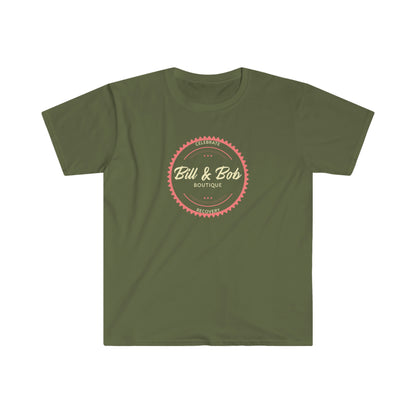 Bill &  Bob Boutique Vintage Logo Unisex Softstyle T-Shirt