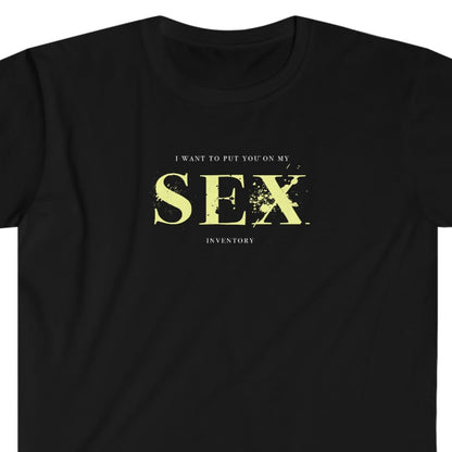 Sex Inventory Unisex Softstyle T-Shirt for sober people in recovery