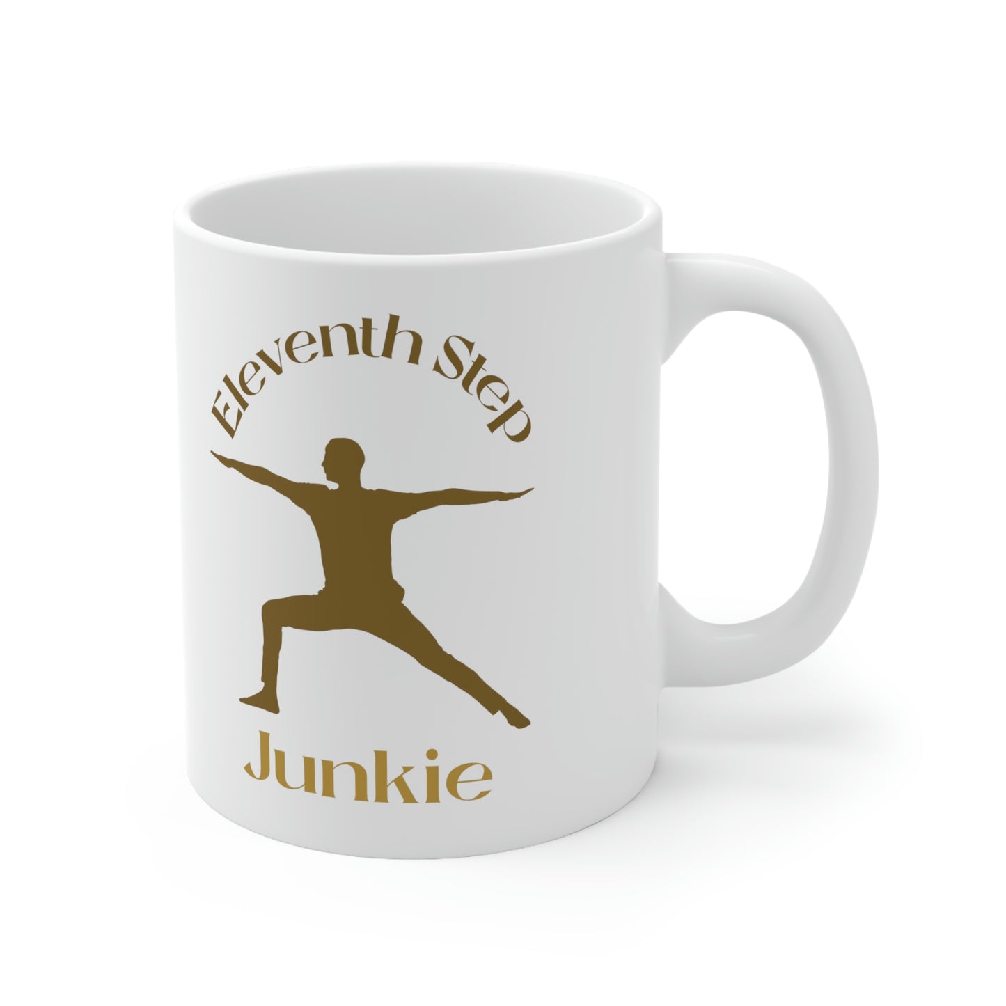 Eleventh Step Junkie Ceramic Mug 11oz for sober people in recovery