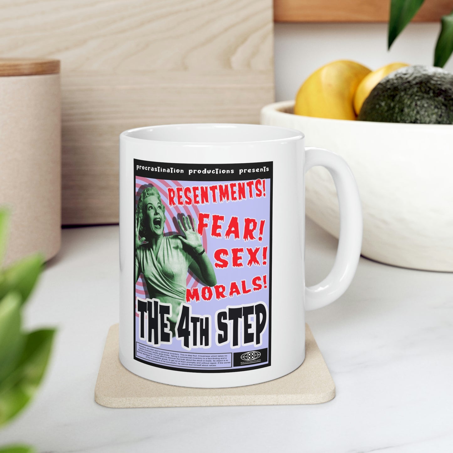 The 4th Step Ceramic Mug 11oz, great gift for any sober person