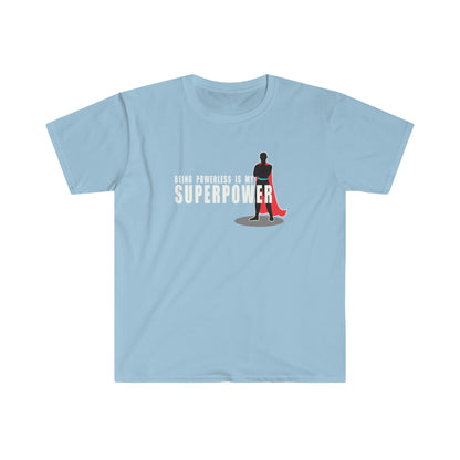 Sobriety t-shirt: Superpower Unisex Softstyle T-Shirt for sober people in recovery