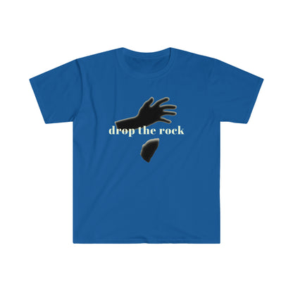 Drop the Rock Unisex Softstyle recovery T-Shirt for sober people