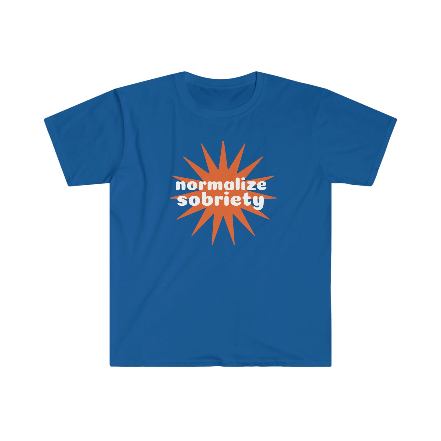 Sobriety t-shirt: Normalize Sobriety Unisex Softstyle T-Shirt for sober people in recovery