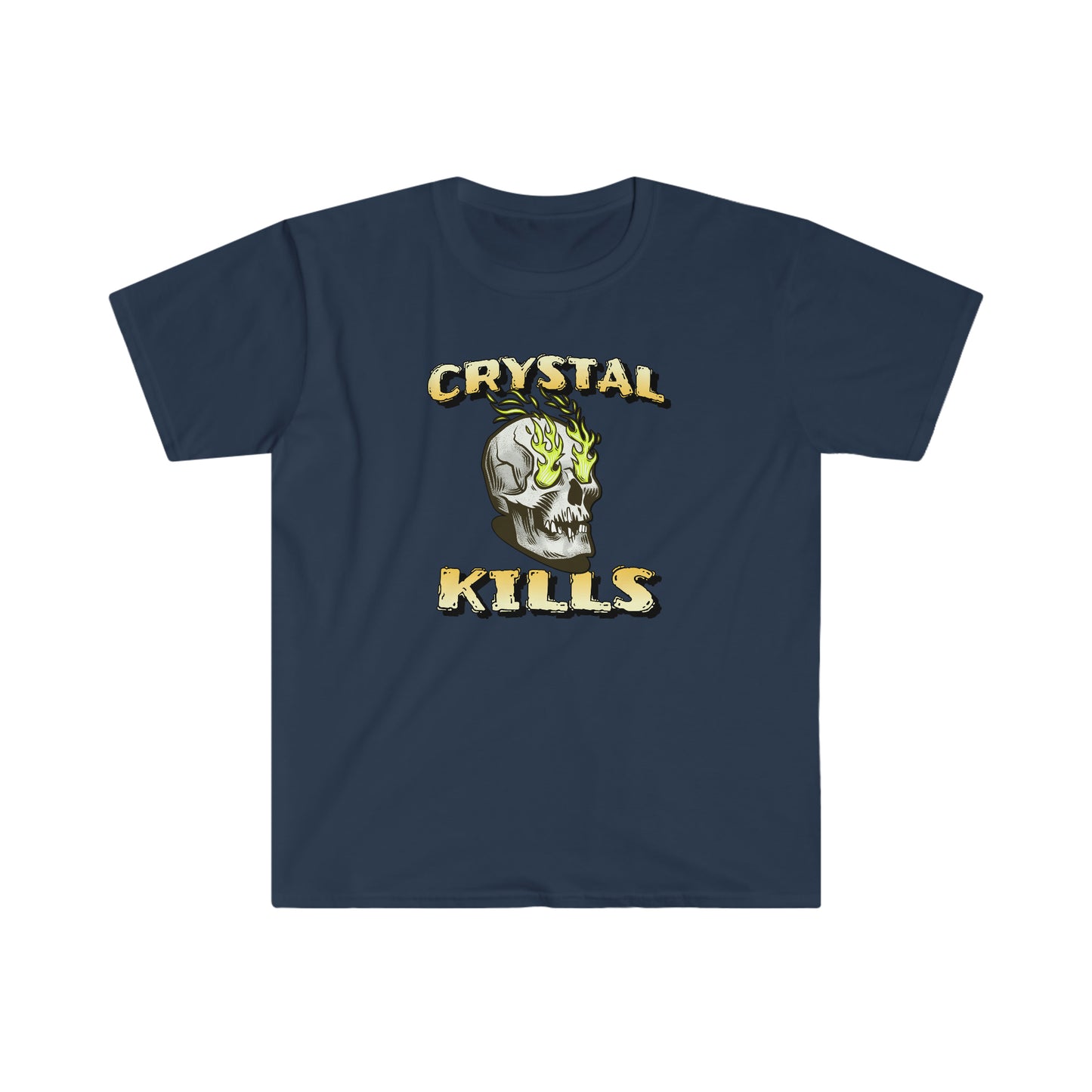 Crystal Kills Unisex Softstyle T-Shirt for clean and sober people in recovery