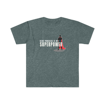 Sobriety t-shirt: Superpower Unisex Softstyle T-Shirt for sober people in recovery