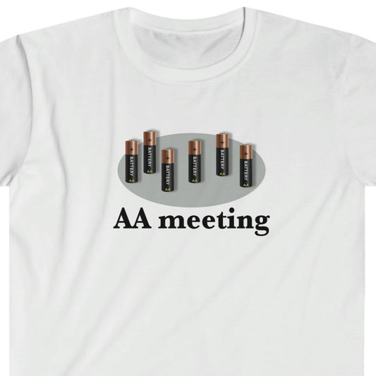 Sobriety t-shirt - "AA meeting" Unisex Softstyle T-Shirt