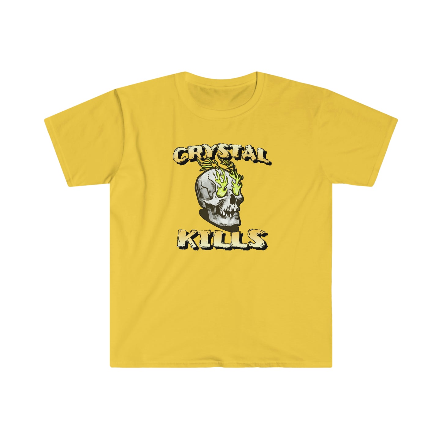 Crystal Kills Unisex Softstyle T-Shirt for clean and sober people in recovery