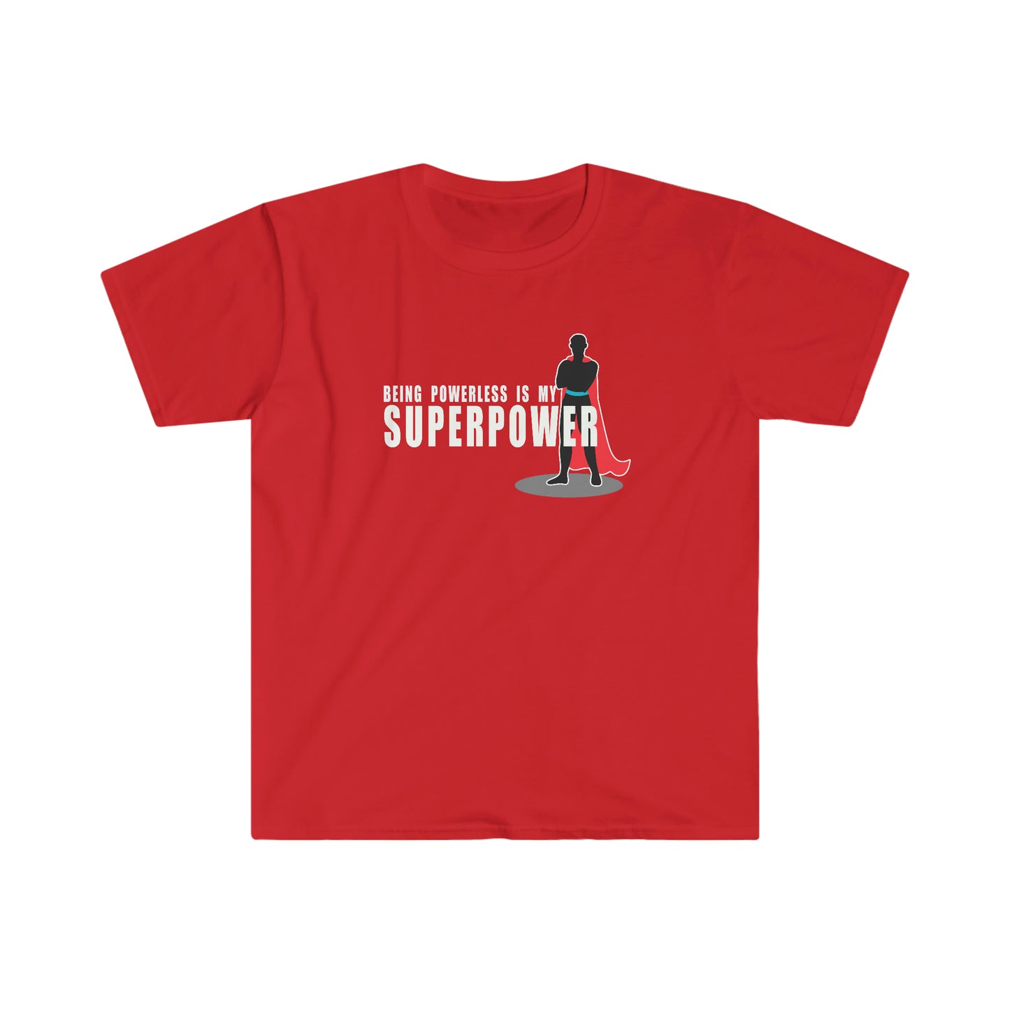 Sobriety t-shirt: Superpower Unisex Softstyle T-Shirt for sober people in recovery