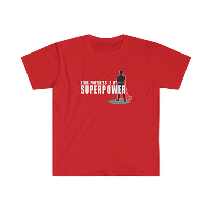 Sobriety t-shirt: Superpower Unisex Softstyle T-Shirt for sober people in recovery