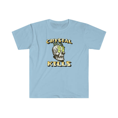 Crystal Kills Unisex Softstyle T-Shirt for clean and sober people in recovery