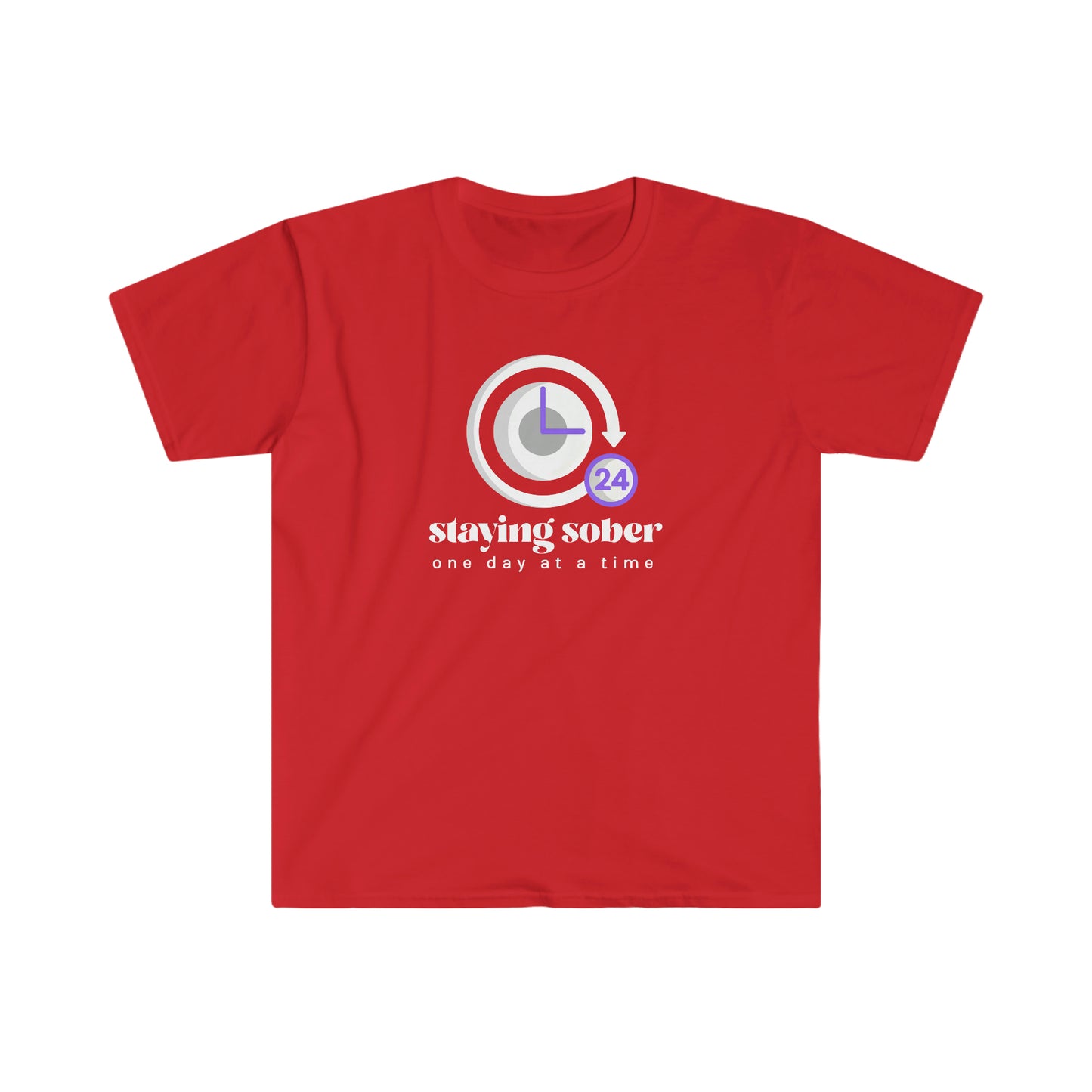 Staying Sober One Day at a Time Unisex Softstyle T-Shirt