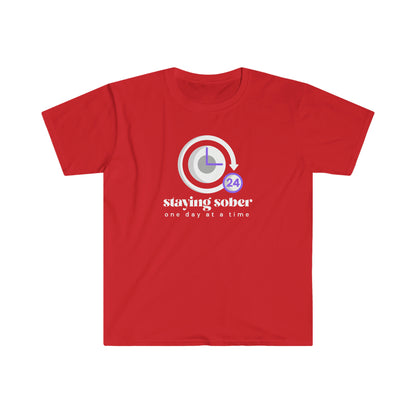 Staying Sober One Day at a Time Unisex Softstyle T-Shirt
