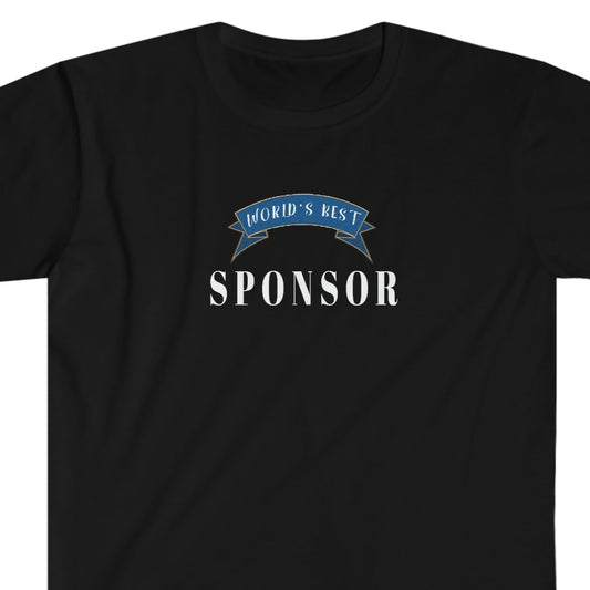 Sobriety T-shirt: World's Best Sponsor Unisex Softstyle T-Shirt for sober people in recovery