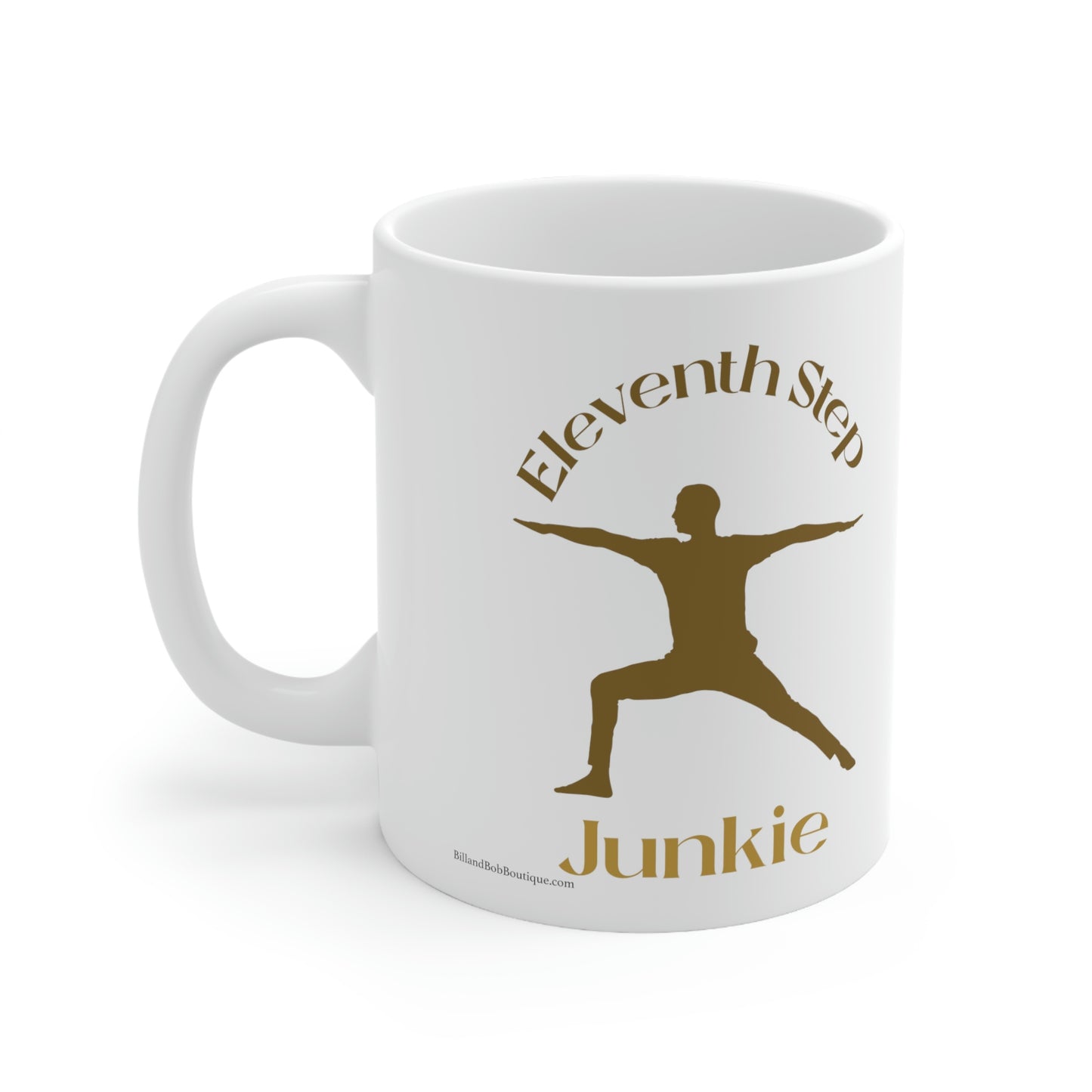 Eleventh Step Junkie Ceramic Mug 11oz for sober people in recovery