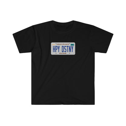 Happy Destiny License Plate Unisex Softstyle T-Shirt