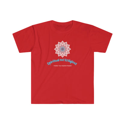 Spiritual Not Religious Unisex Softstyle T-Shirt for sober people in recovery