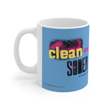 Clean & Sober Ceramic Mug 11oz great gift for anyone in recovery