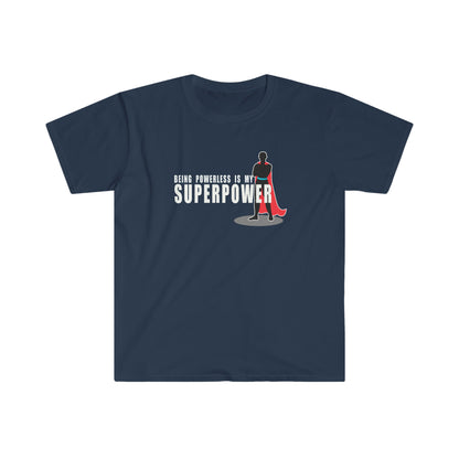 Sobriety t-shirt: Superpower Unisex Softstyle T-Shirt for sober people in recovery