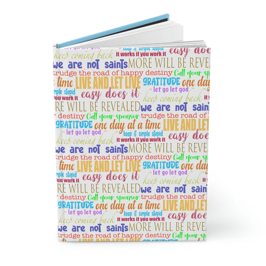 Hardcover Step Work Notebook / Journal for people working the 12 steps of Recovery