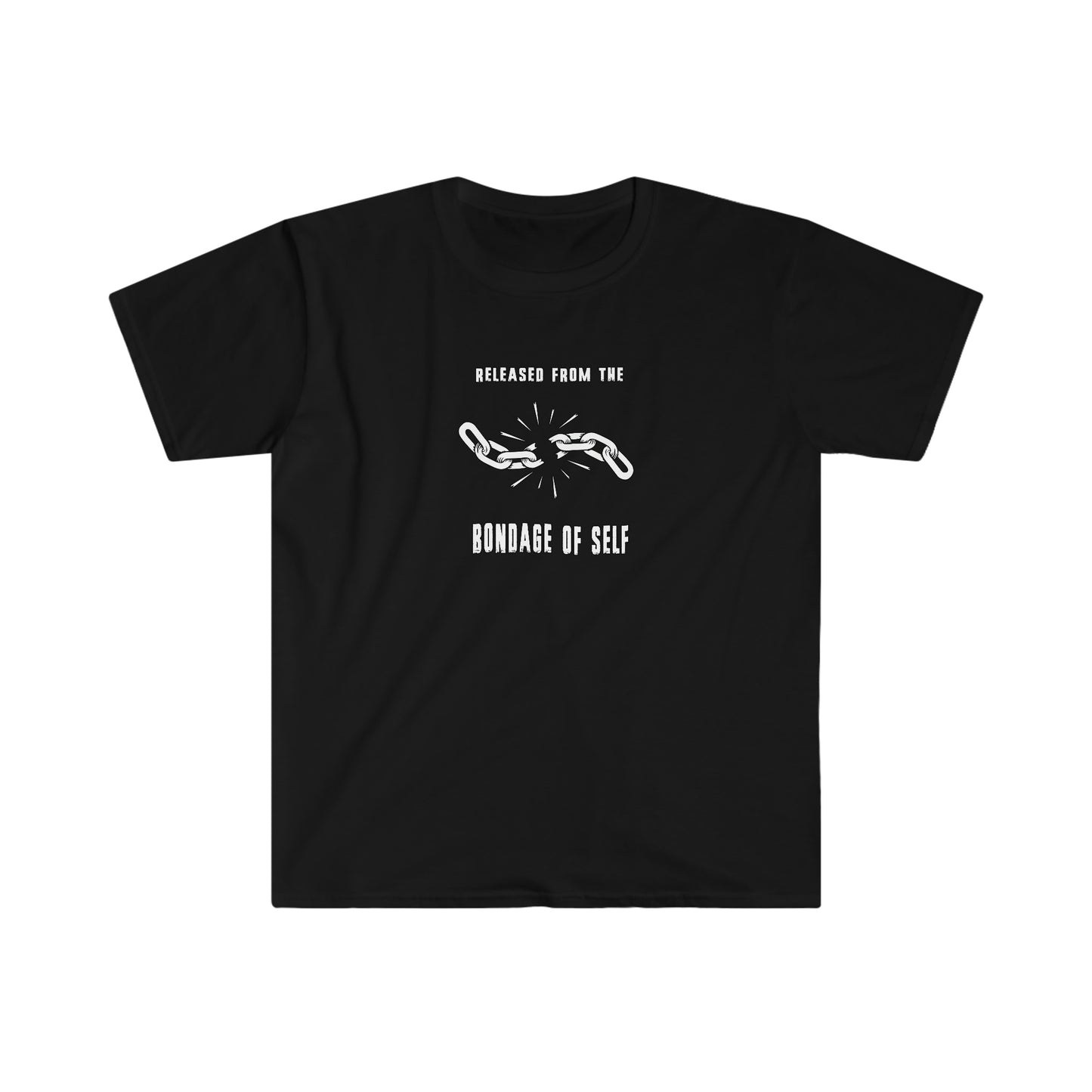 Bondage of Self Unisex Softstyle T-Shirt for sober people in recovery