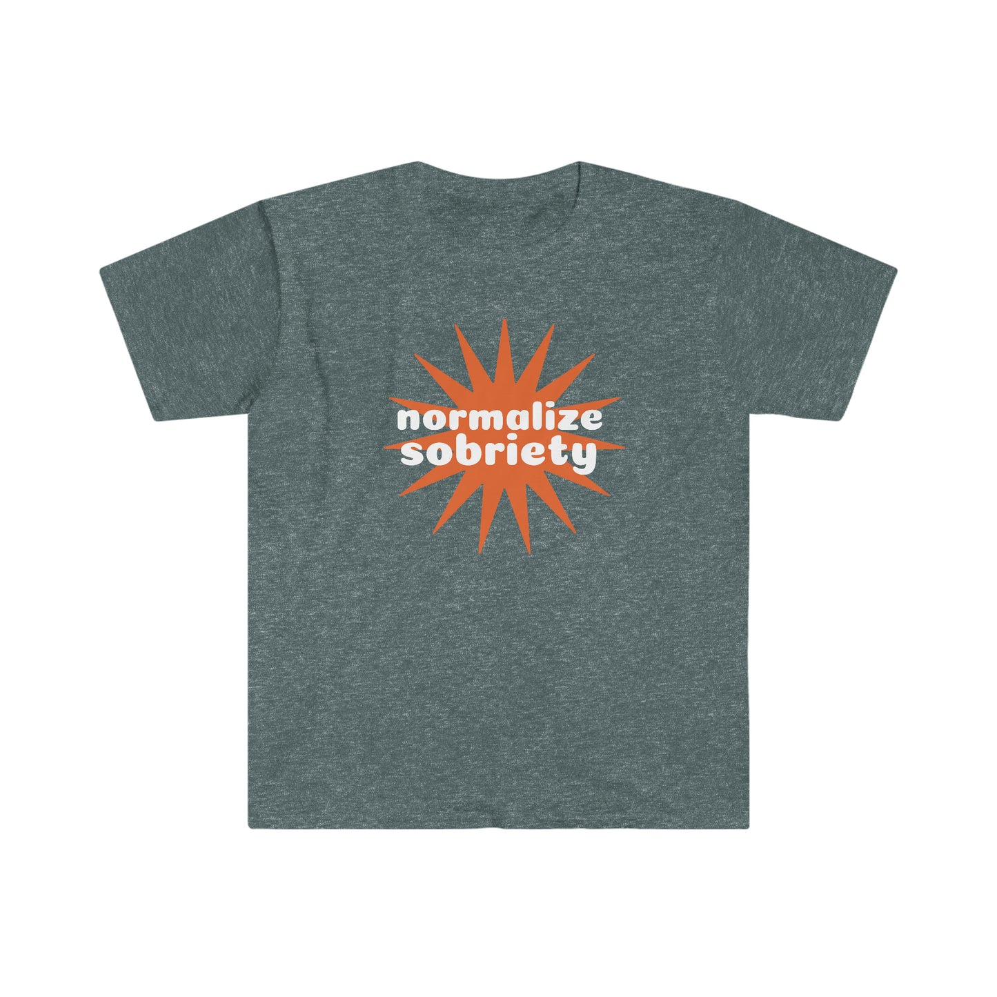 Sobriety t-shirt: Normalize Sobriety Unisex Softstyle T-Shirt for sober people in recovery