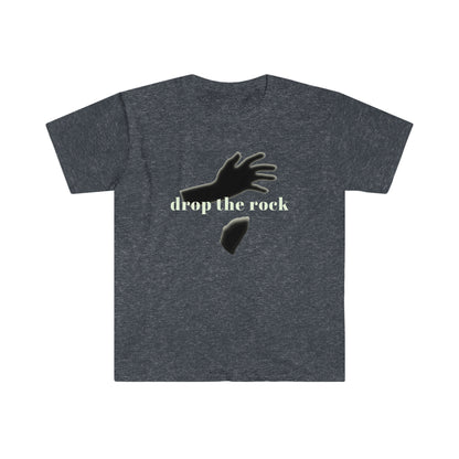 Drop the Rock Unisex Softstyle recovery T-Shirt for sober people