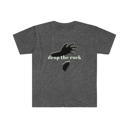 Drop the Rock Unisex Softstyle recovery T-Shirt for sober people