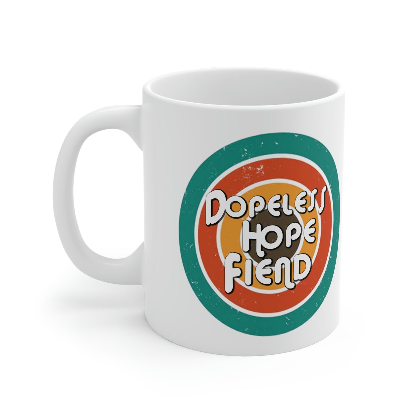 Dopeless Hope Fiend Ceramic Mug 11oz for sober people in recovery