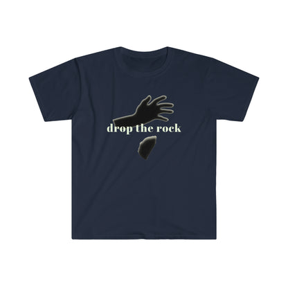 Drop the Rock Unisex Softstyle recovery T-Shirt for sober people