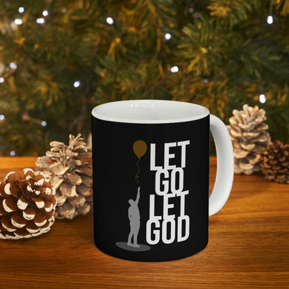 Let Go Let God Ceramic Mug 11oz, great gift for any sober person