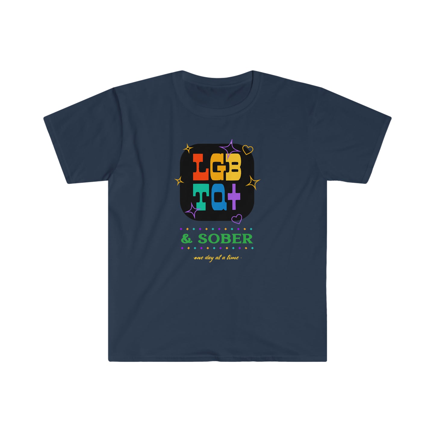 LGBT & Sober Unisex Softstyle T-Shirt