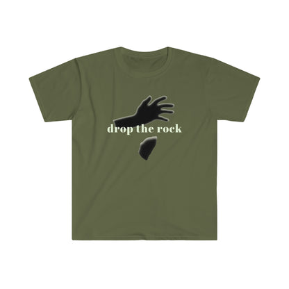 Drop the Rock Unisex Softstyle recovery T-Shirt for sober people
