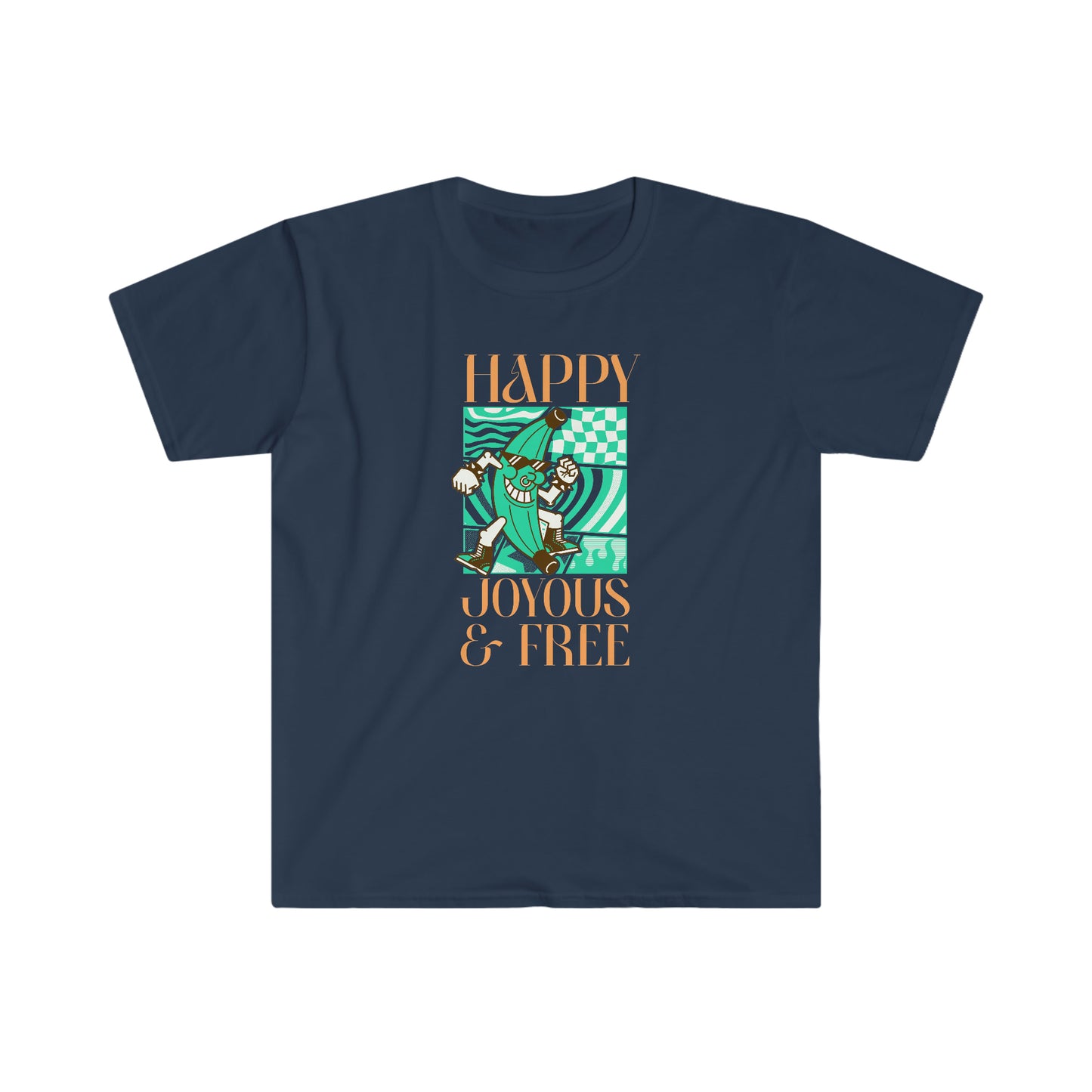 Happy Joyous & Free Unisex Softstyle T-Shirt