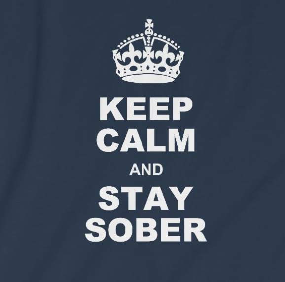 Sobriety t-shirt: Keep Calm and Stay Sober Unisex Softstyle shirt for people in recovery