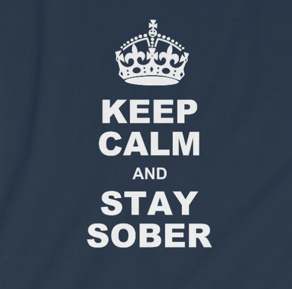 Sobriety t-shirt: Keep Calm and Stay Sober Unisex Softstyle shirt for people in recovery