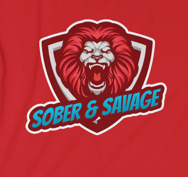 Sober & Savage Unisex Softstyle T-Shirt for clean and sober people in recovery