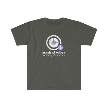 Staying Sober One Day at a Time Unisex Softstyle T-Shirt