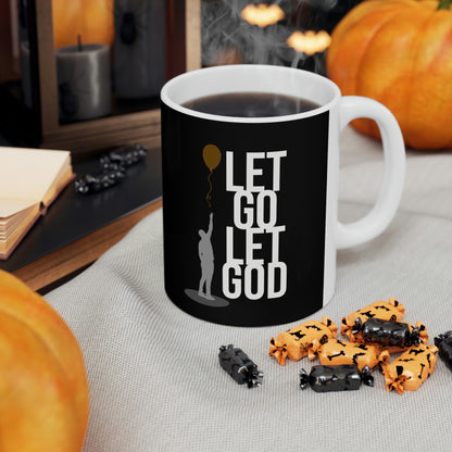 Let Go Let God Ceramic Mug 11oz, great gift for any sober person