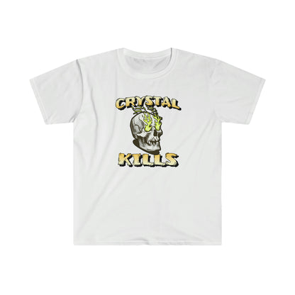 Crystal Kills Unisex Softstyle T-Shirt for clean and sober people in recovery