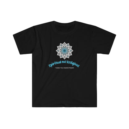 Spiritual Not Religious Unisex Softstyle T-Shirt for sober people in recovery