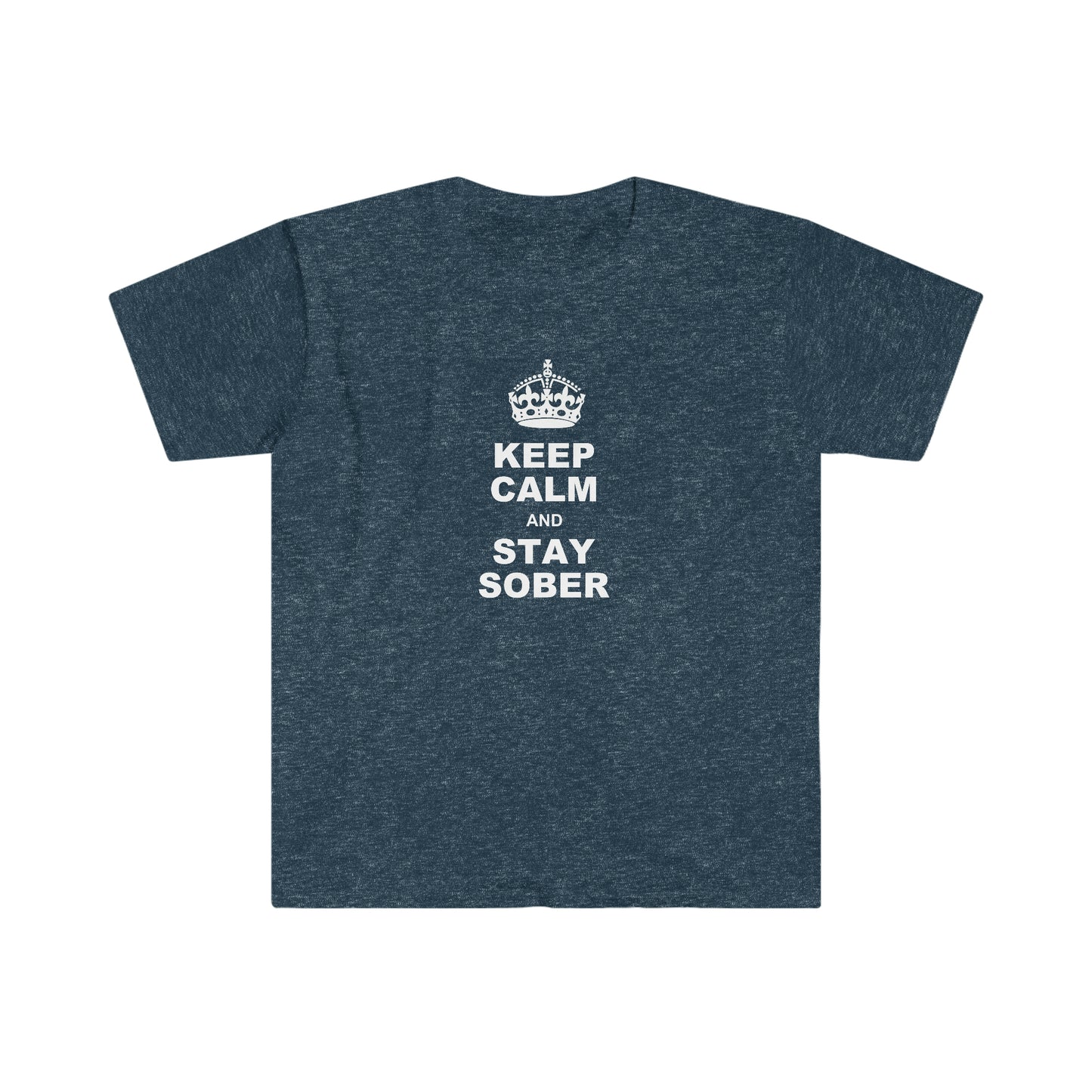 Sobriety t-shirt: Keep Calm and Stay Sober Unisex Softstyle shirt for people in recovery