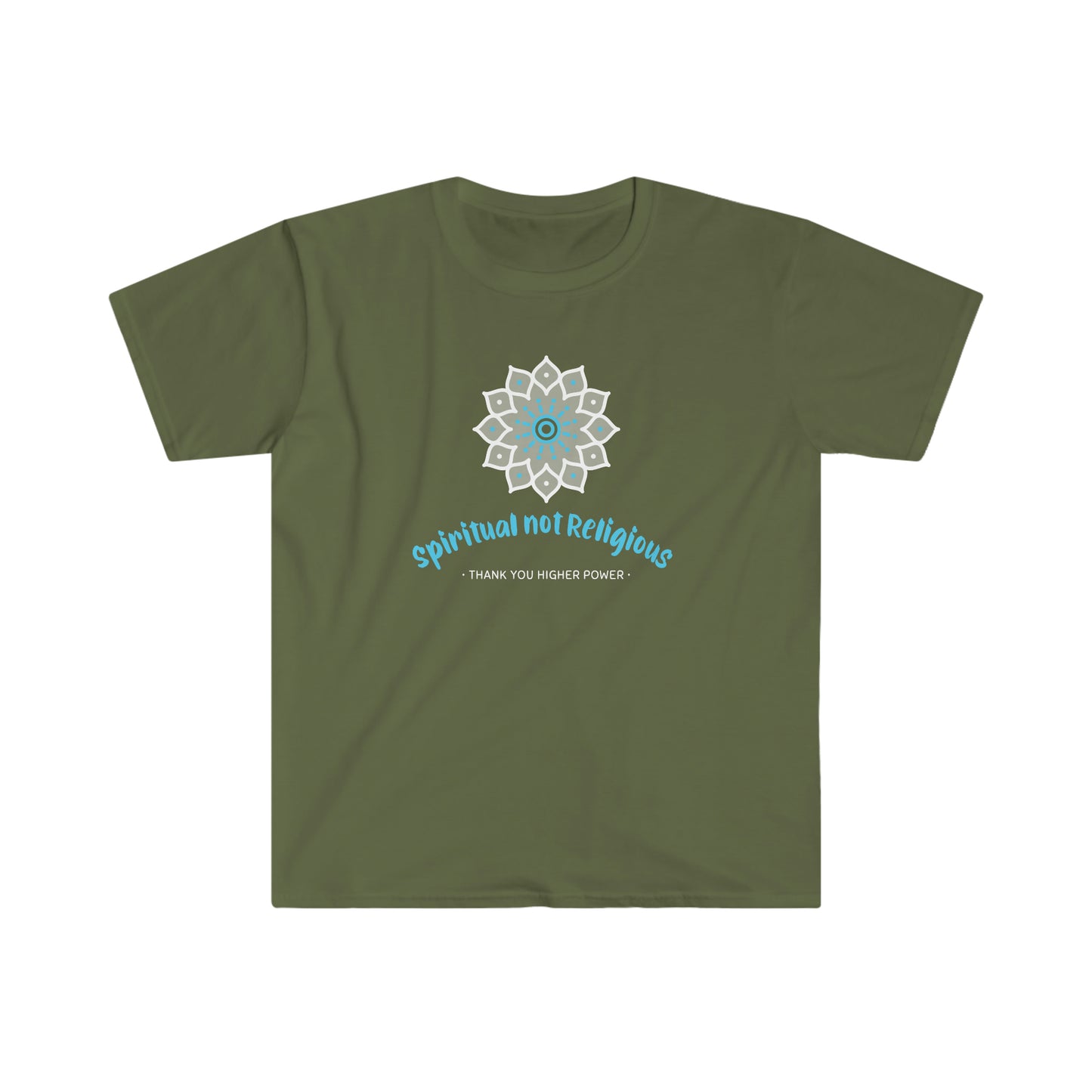 Spiritual Not Religious Unisex Softstyle T-Shirt for sober people in recovery