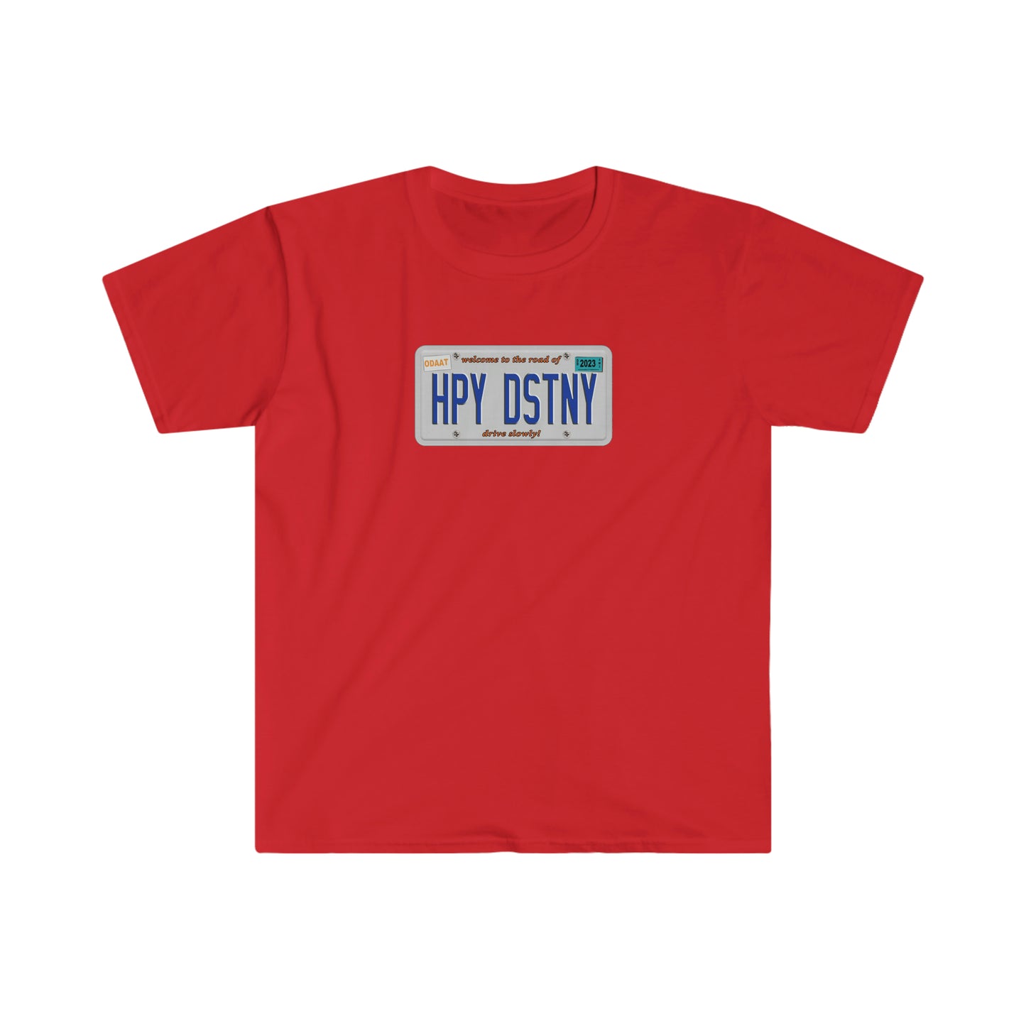 Happy Destiny License Plate Unisex Softstyle T-Shirt