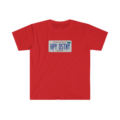 Happy Destiny License Plate Unisex Softstyle T-Shirt