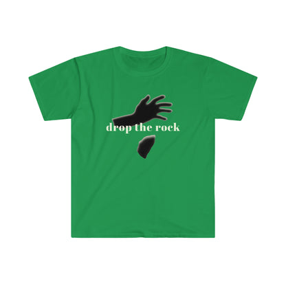 Drop the Rock Unisex Softstyle recovery T-Shirt for sober people