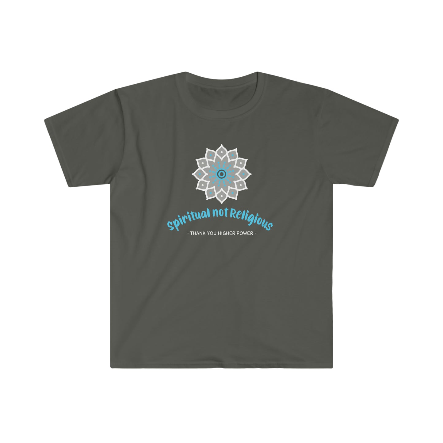 Spiritual Not Religious Unisex Softstyle T-Shirt for sober people in recovery