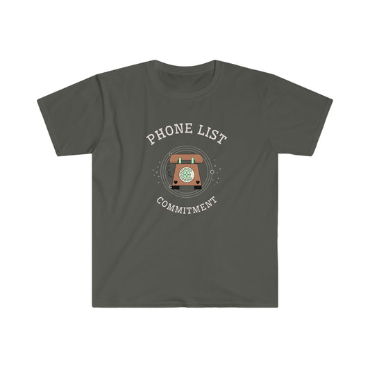 Phone List Commitment Unisex Softstyle T-Shirt